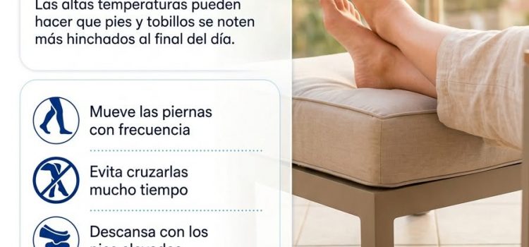 Pies hinchados por el calor: causas, alivio y cuándo acudir al podólogo